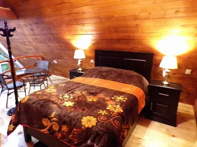 Cama o camas de una habitación en Cabañas El Rincón de Pancho