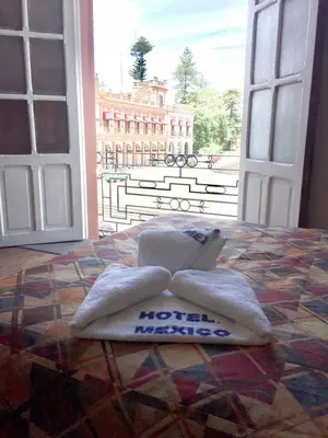 Cama o camas de una habitación en Hotel Mexico