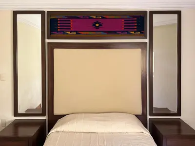 Cama o camas de una habitación en Hostal Nordés