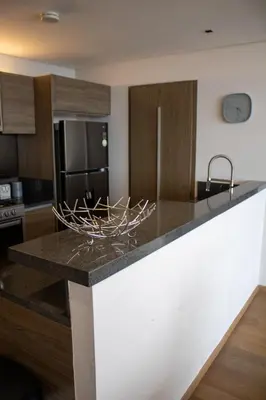 Una cocina o zona de cocina en Condo con Alberca a un Paso del Estadio Azteca