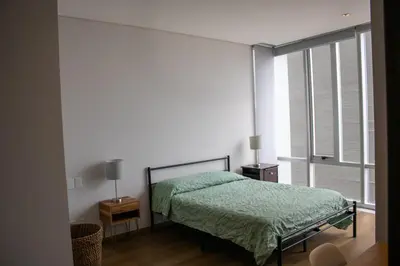 Cama o camas de una habitación en Condo con Alberca a un Paso del Estadio Azteca