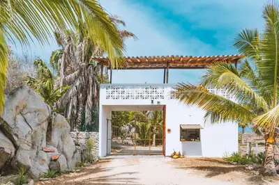 Plano de New Ruins Off-The-Grid SuperAdobe Domes with Pool