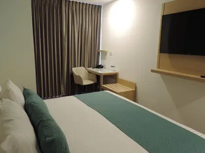 Cama o camas de una habitación en Hotel Plaza Sol Veracruz
