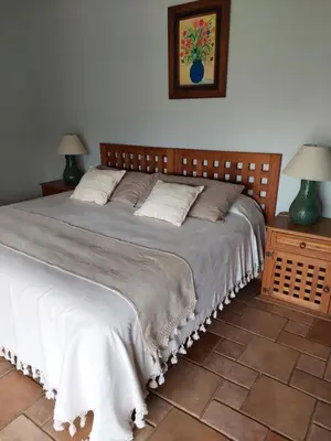 Cama o camas de una habitación en Casa Quinta Mar, Casa de campo en el Tule, Oaxaca.
