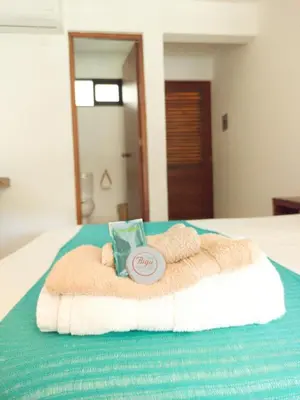 Cama o camas de una habitación en Casa Yoo Bigu Mazunte