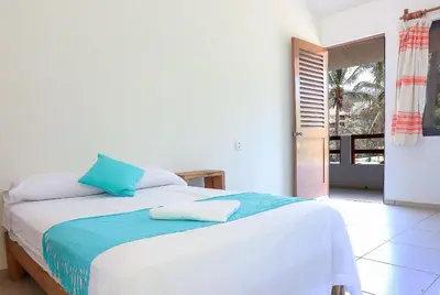 Cama o camas de una habitación en Casa Yoo Bigu Mazunte