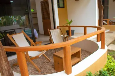 Zona de estar de Casa Yoo Bigu Mazunte