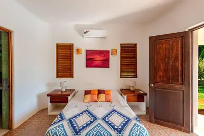 Cama o camas de una habitación en Casa Maya private villa on the beach