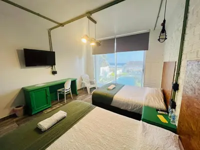 Cama o camas de una habitación en Hotel 