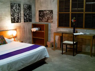 Cama o camas de una habitación en Casa Mermejita
