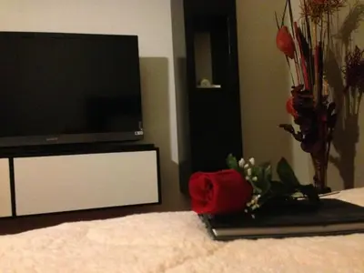 Una televisión o centro de entretenimiento en Hotel Cancalli Tlaxcala