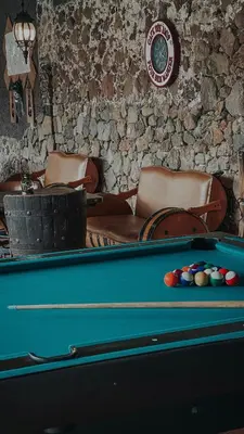 Mesa de billar en Hotel Hacienda San Bartolo