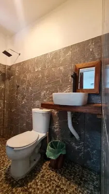Un baño de Cabañas las Palmas Chacahua