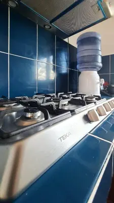 Una cocina o zona de cocina en Cabañas las Palmas Chacahua