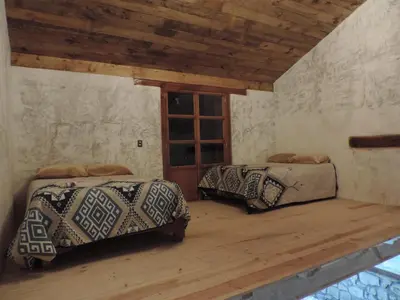 Cama o camas de una habitación en Antigua Hacienda Metepec