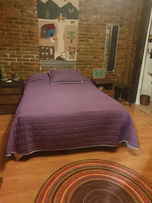 Cama o camas de una habitación en Cerca del Colmex, Flacso y U Pedagogica
