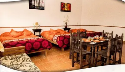 Zona de estar de Posada Acaxiloco