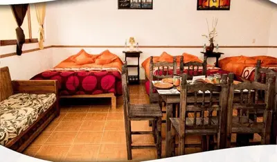 Zona de estar de Posada Acaxiloco