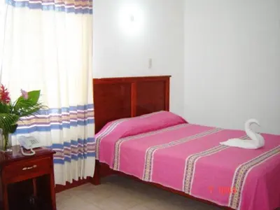 Cama o camas de una habitación en Hotel De Santiago