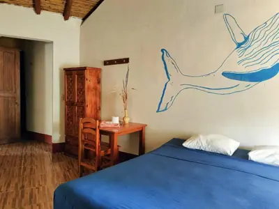 Cama o camas de una habitación en Casa H Rinconcito Mazunte