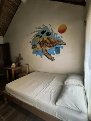 Cama o camas de una habitación en Casa H Rinconcito Mazunte