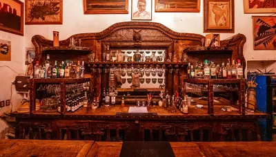 El salón o zona de bar de Hacienda Tepetlcalli 1870 Hotel Museo & Spa
