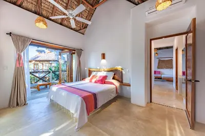 Cama o camas de una habitación en Casa Kuaa