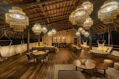 Zona de estar de Hotel Casa Bocana