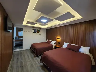 Cama o camas de una habitación en Vista Zacatlan Hotel