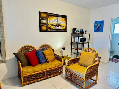 Zona de estar de Departamento La mejor vista de Acapulco en CasaBlanca Grand