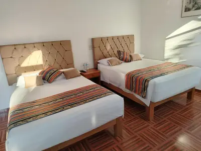 Cama o camas de una habitación en Hotel Mexico Lindo