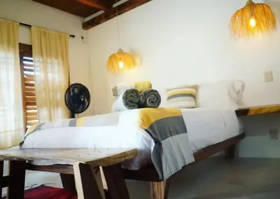 Cama o camas de una habitación en Casa playa del Amor