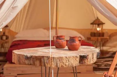 Cama o camas de una habitación en Glamping Octli - Santuario de las Luciernagas X NANTLI LIVING
