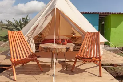 Un patio o zona al aire libre en Glamping Octli - Santuario de las Luciernagas X NANTLI LIVING