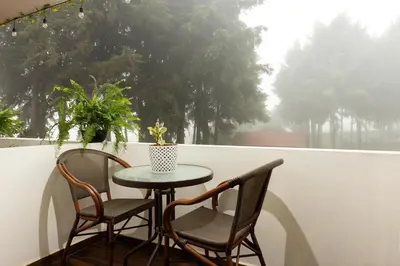 Un balcón o terraza de Cabañas Sierra Verde