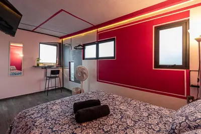 Cama o camas de una habitación en Posada Bugambilia