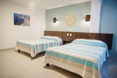 Cama o camas de una habitación en Hotel Camino Del Sol