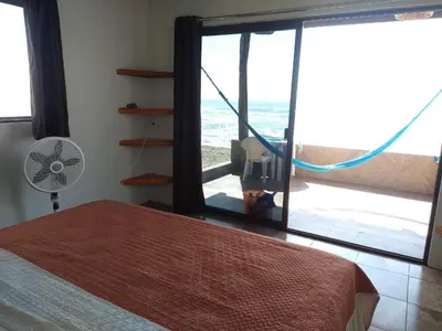 Cama o camas de una habitación en Cabañas Alta Mar