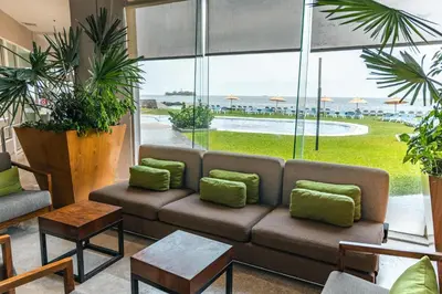 Zona de estar de Hilton Garden Inn Veracruz Boca del Rio