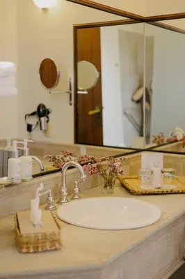 Un baño de Hotel Hacienda Los Laureles