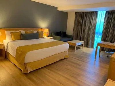 Cama o camas de una habitación en Radisson Paraiso Hotel Mexico City