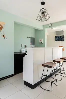 Una cocina o zona de cocina en Esencia Hostal Terminal Oaxaca
