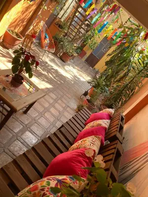 Zona de estar de Cálida habitación a 10 min de Santo Domingo