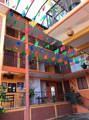 Un balcón o terraza de Hotel La Cascada Oaxaca