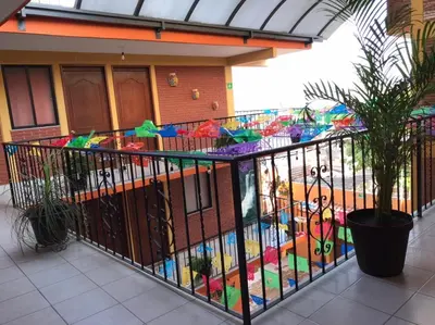 Un balcón o terraza de Hotel La Cascada Oaxaca