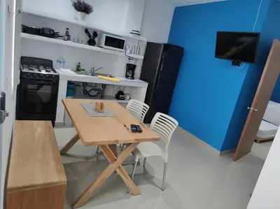 Una cocina o zona de cocina en Azul departamento 34 m2 Nuevo