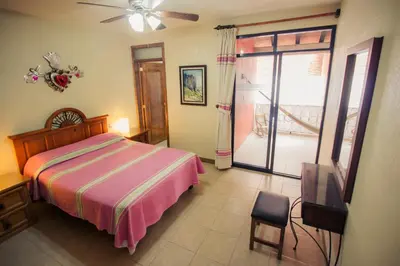 Cama o camas de una habitación en Casa del Barrio Apartments Oaxaca