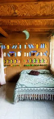 Cama o camas de una habitación en Casa Ecológica