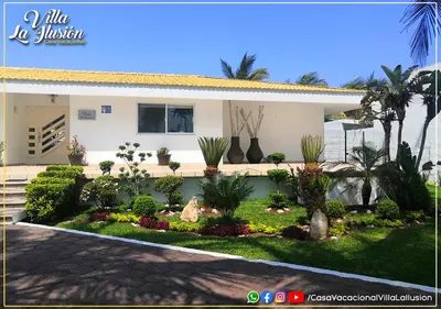 Jardín al aire libre en Villa la Ilusión Casa Vacacional