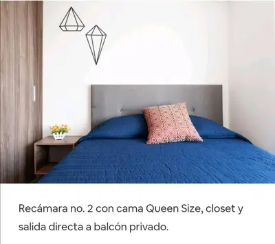 Cama o camas de una habitación en San Ángel UNAM 3 recámaras/2parking